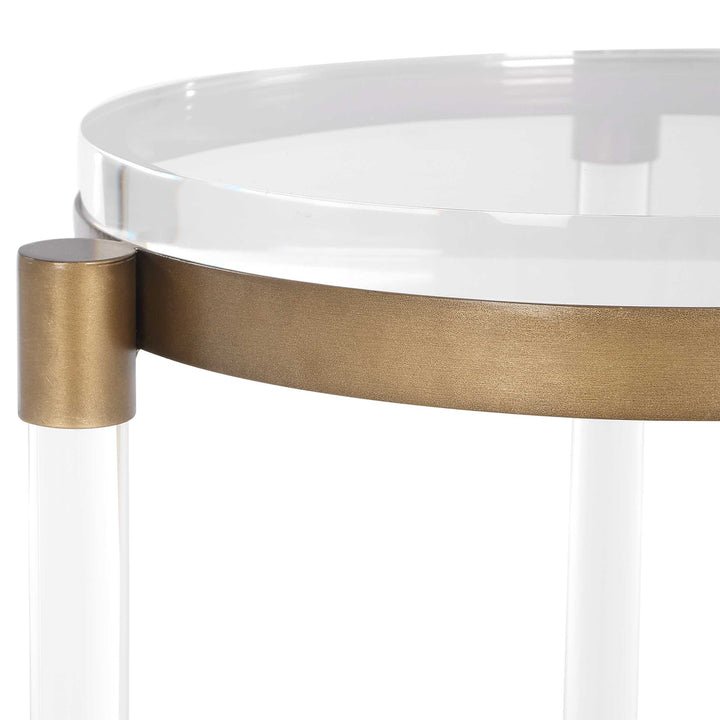 Pereira Round Acrylic Accent Table