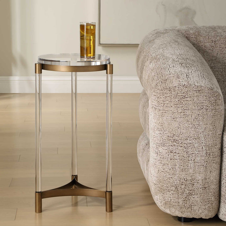 Pereira Round Acrylic Accent Table