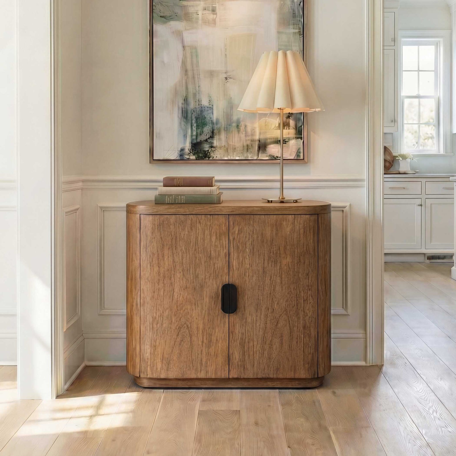 Newell Natural Wood 2 Door Cabinet