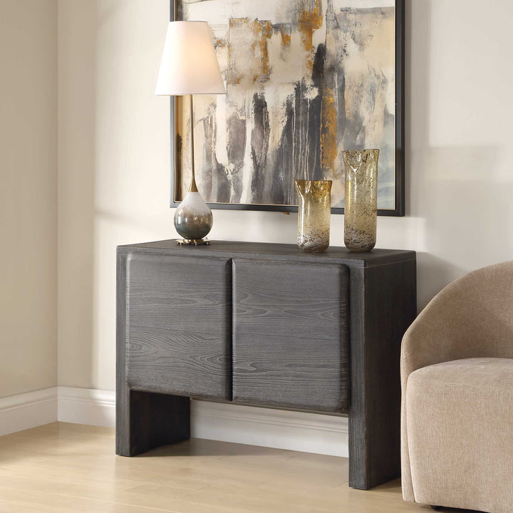 Bierk Dark Stain 2 Door Cabinet