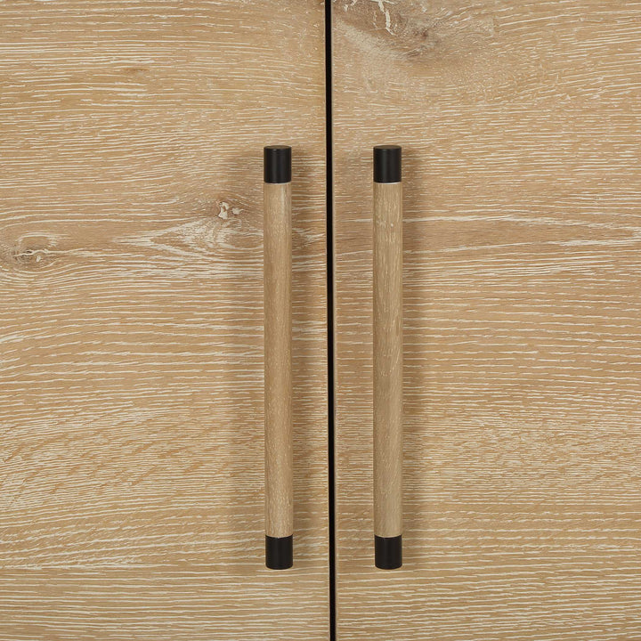 Evanston 4 Door Natural Oak Cabinet