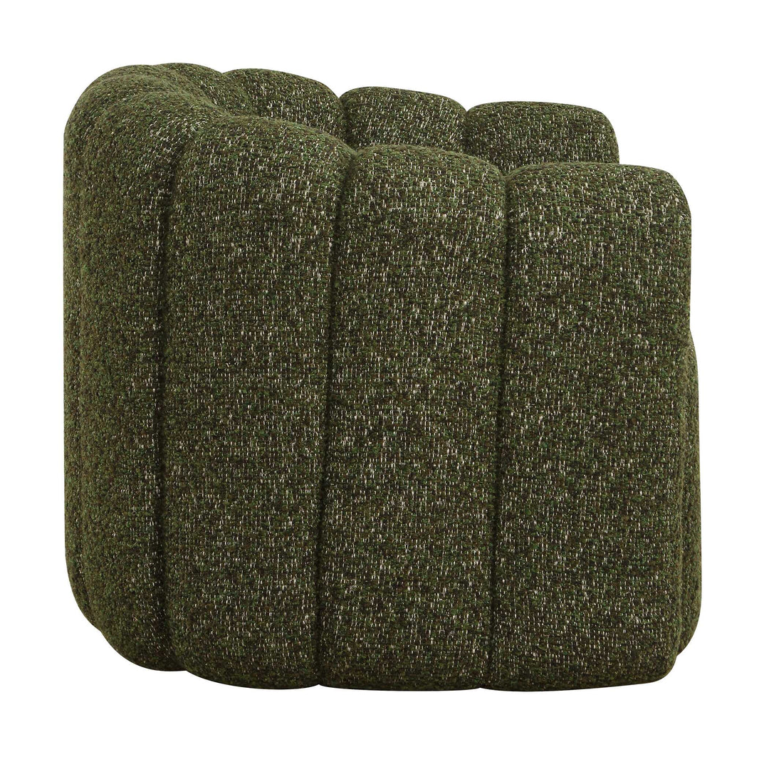Lenoir Upholstered Green Swivel Chair