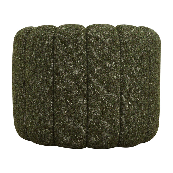 Lenoir Upholstered Green Swivel Chair