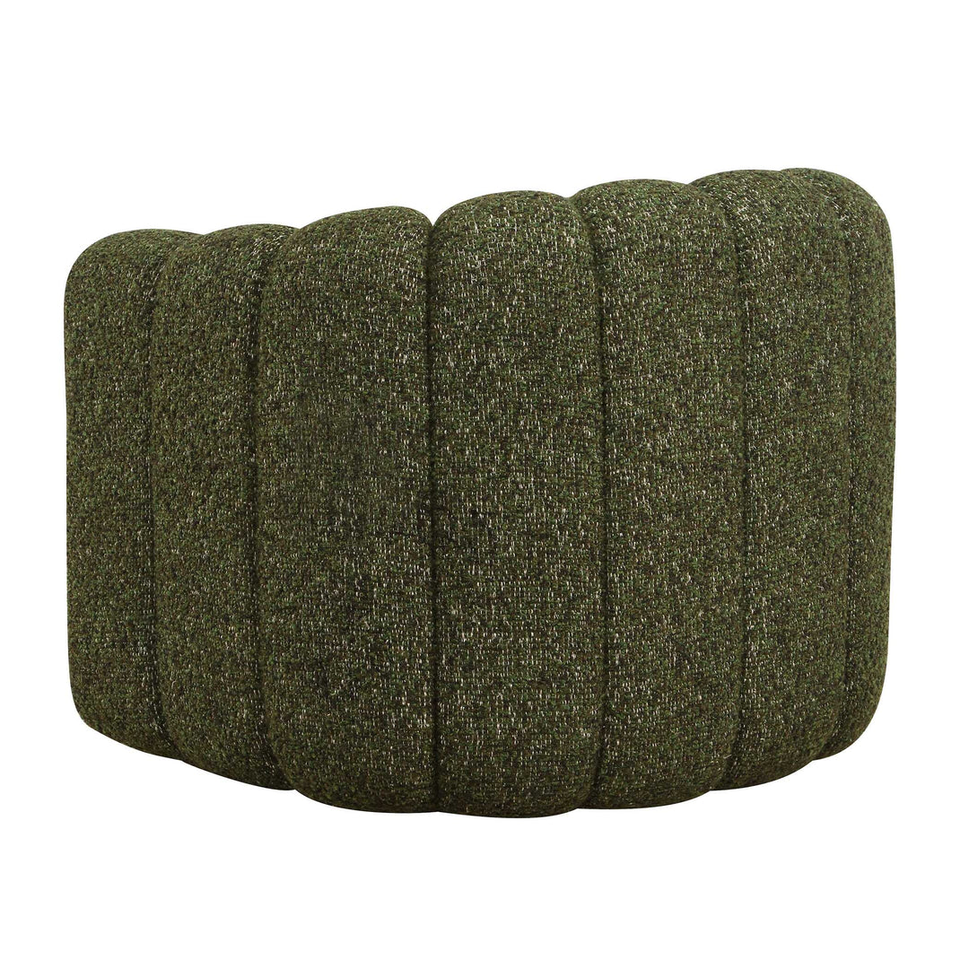 Lenoir Upholstered Green Swivel Chair