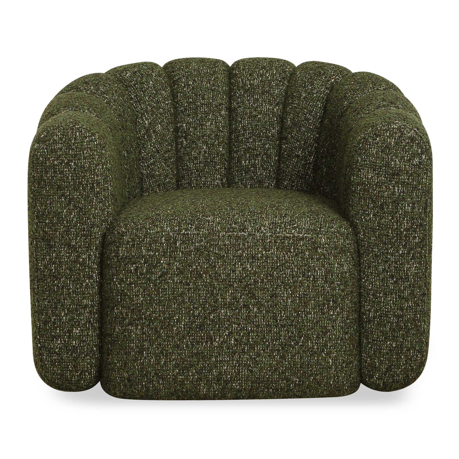 Lenoir Upholstered Green Swivel Chair