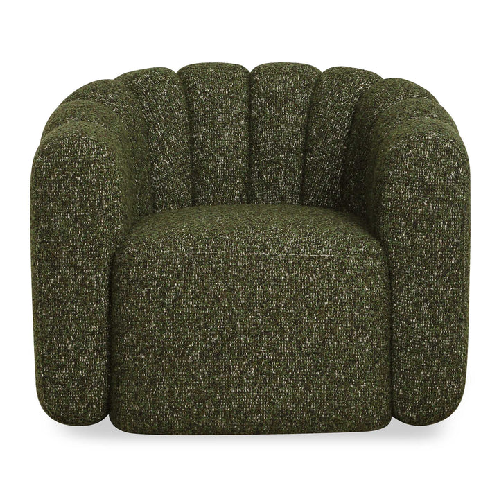 Lenoir Upholstered Green Swivel Chair