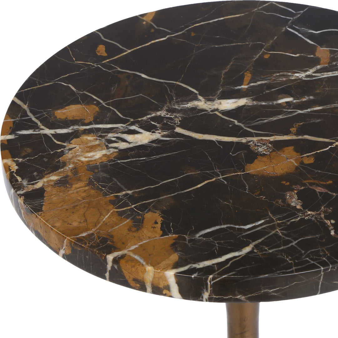 Karnes Dark Marble Drink Table