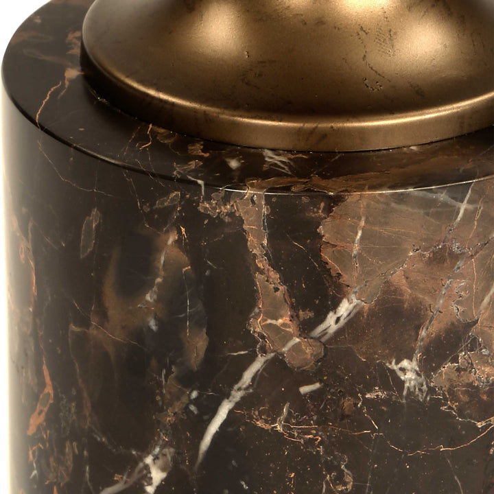 Karnes Dark Marble Drink Table
