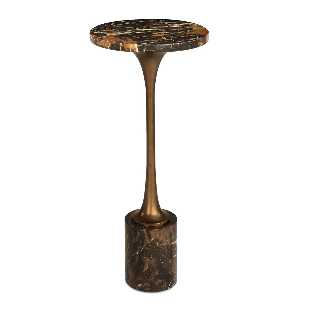 Karnes Dark Marble Drink Table