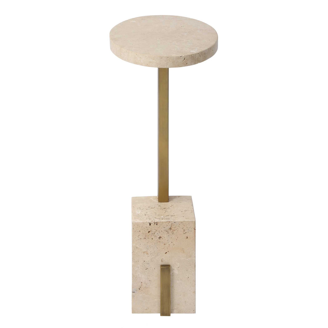Feranno Travertine Accent Table