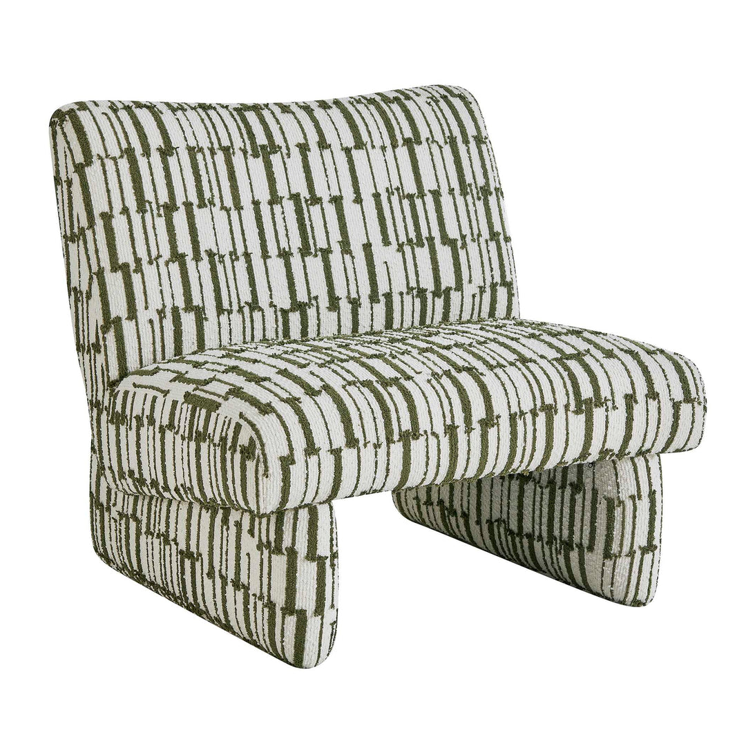 Willa Green White Accent Chair