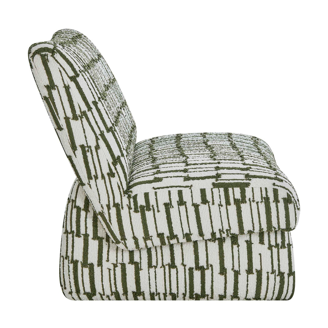 Willa Green White Accent Chair