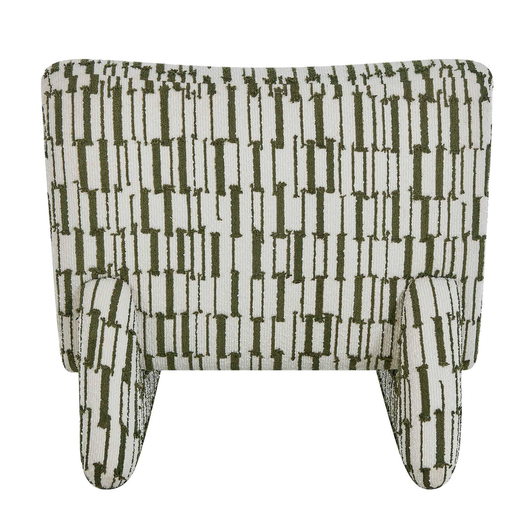 Willa Green White Accent Chair