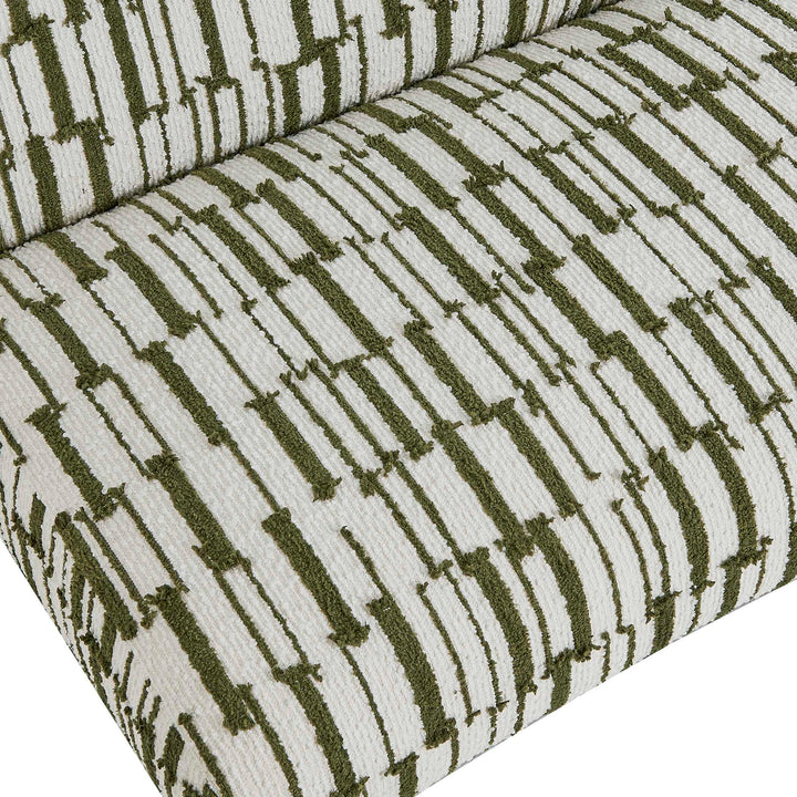 Willa Green White Accent Chair