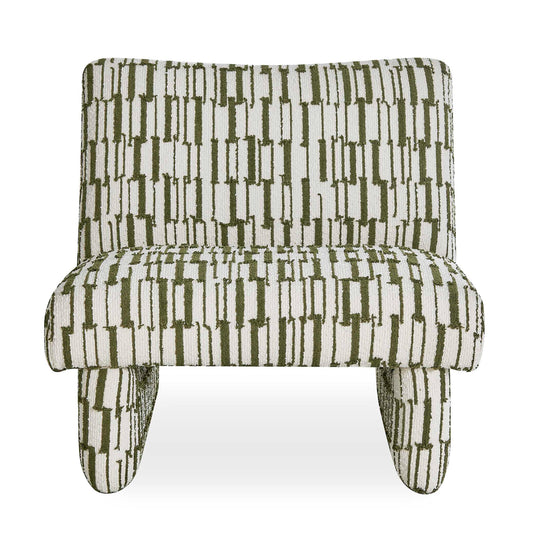 Willa Green White Accent Chair