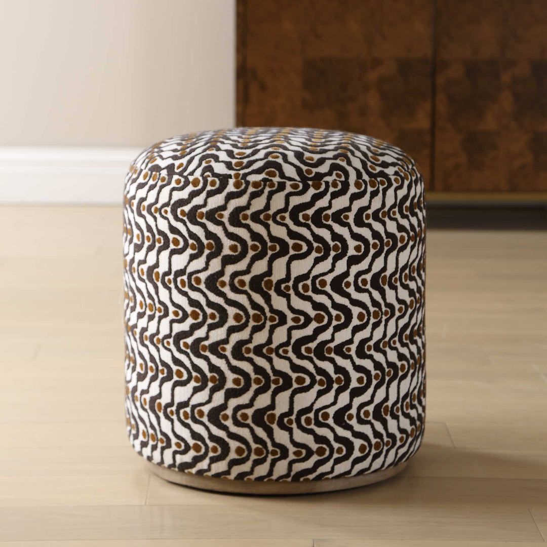 Cas Plush Espresso Ottoman
