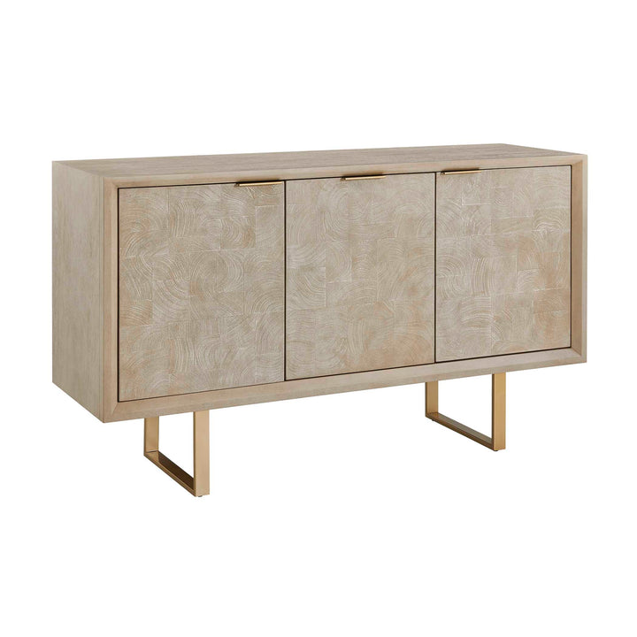 Maeva 3 Door Light Wood Cabinet