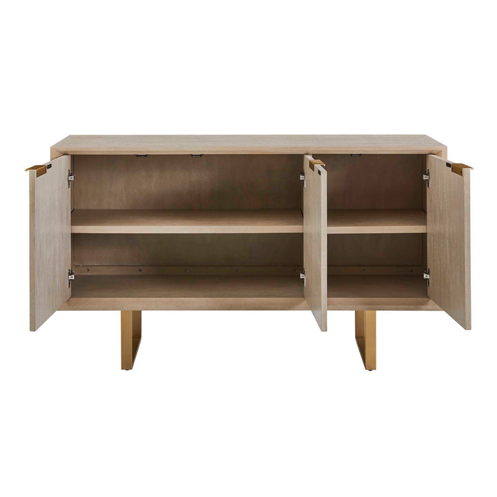 Maeva 3 Door Light Wood Cabinet
