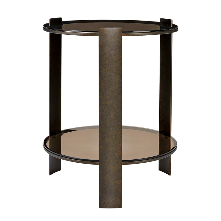Hanson Bronze & Dark Glass Side Table