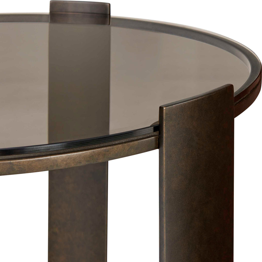 Hanson Bronze & Dark Glass Side Table