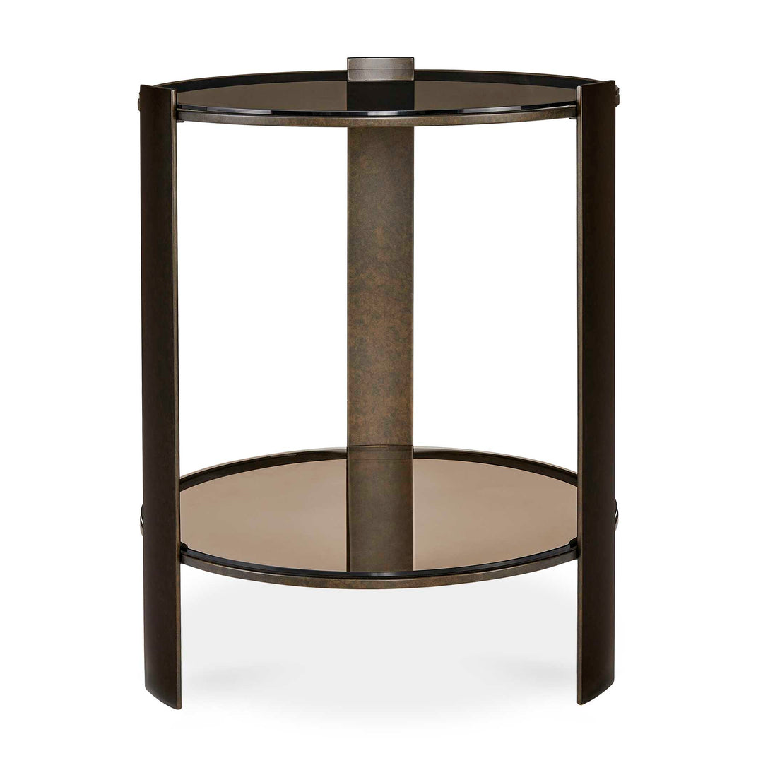Hanson Bronze & Dark Glass Side Table
