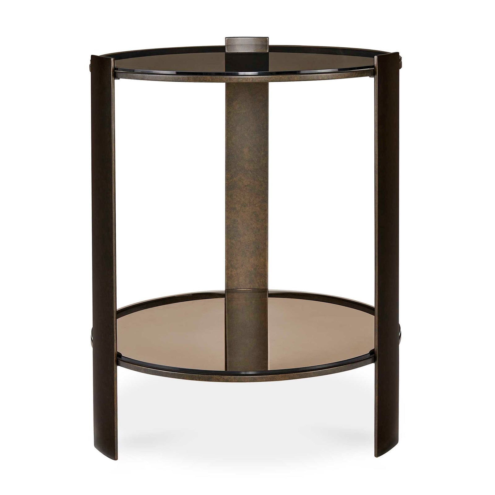 Hanson Bronze & Dark Glass Side Table