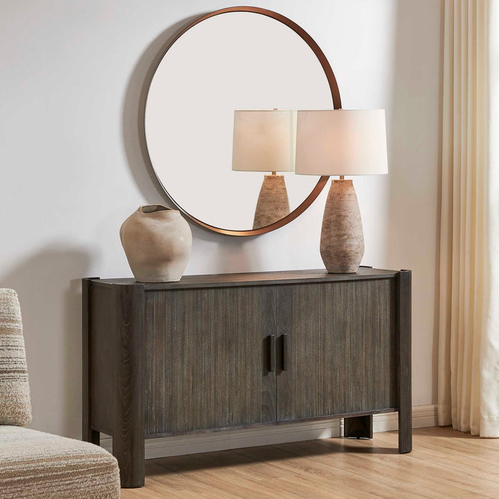 Drury 2 Door Dark Gray Cabinet
