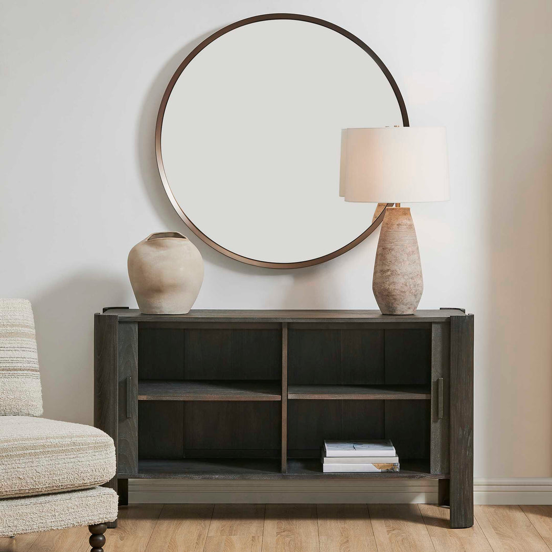 Drury 2 Door Dark Gray Cabinet