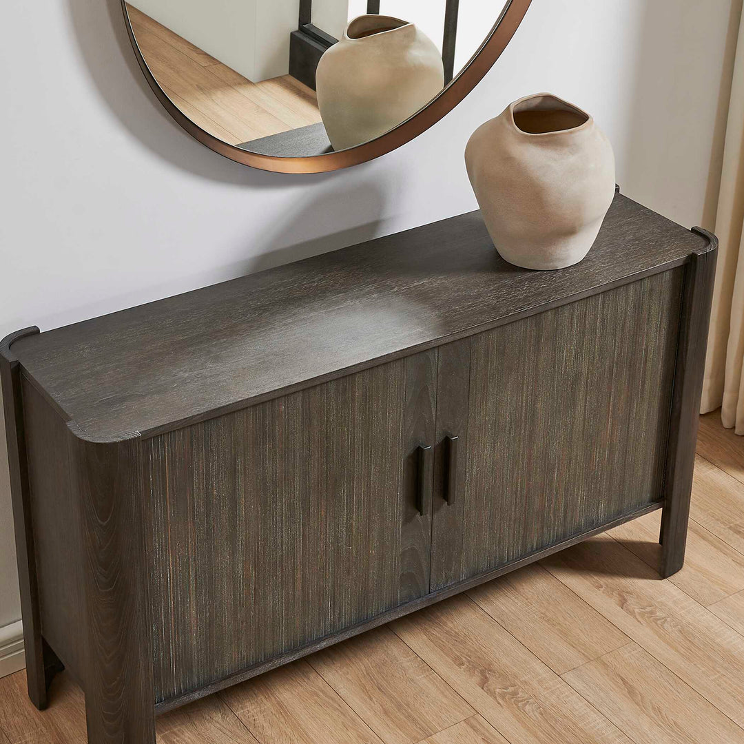 Drury 2 Door Dark Gray Cabinet