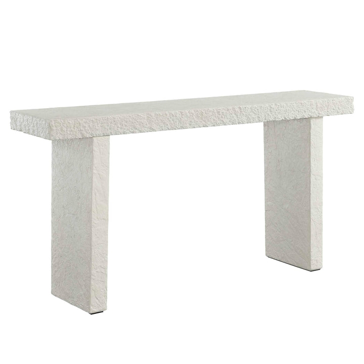 Hagan Indoor-Outdoor Limestone Console Table