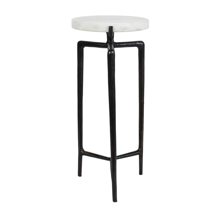 Tobias White Marble Slab Drink Table