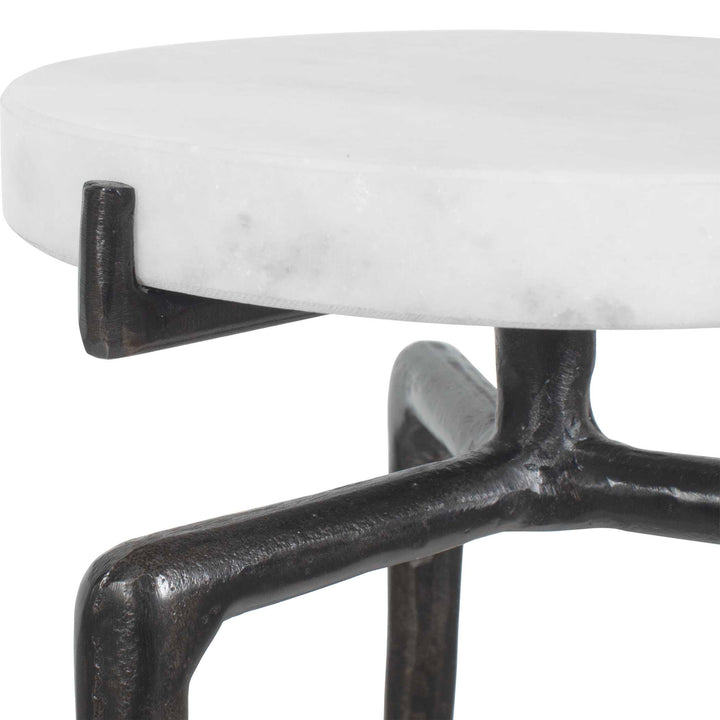 Tobias White Marble Slab Drink Table