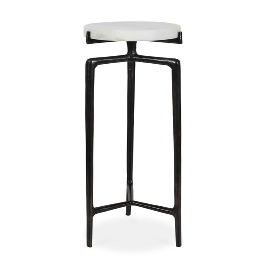 Tobias White Marble Slab Drink Table