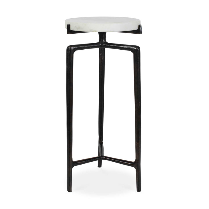 Tobias White Marble Slab Drink Table