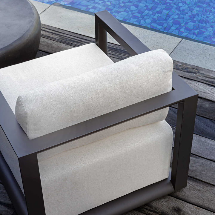 Remsen Black/Oyster Outdoor Lounge Chair