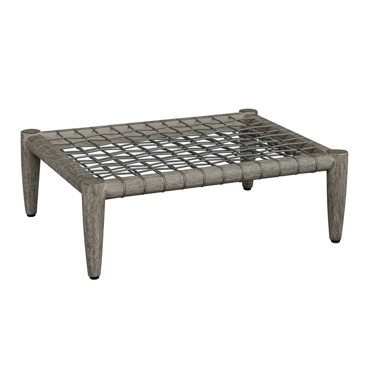 Borneo White Cushion Outdoor Ottoman