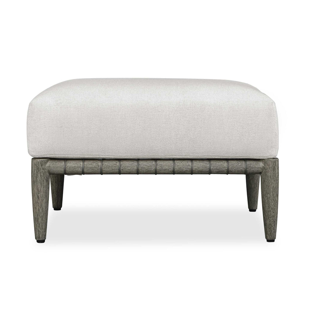 Borneo White Cushion Outdoor Ottoman
