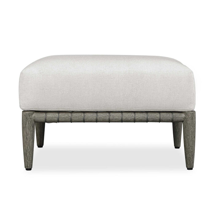 Borneo White Cushion Outdoor Ottoman