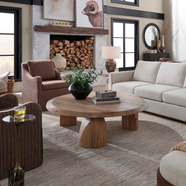 Tiernan Reclaimed Oak Round Coffee Table