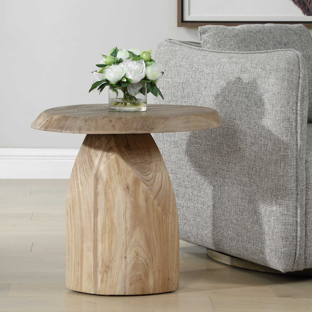 Tiernan Reclaimed Oak Round Side Table