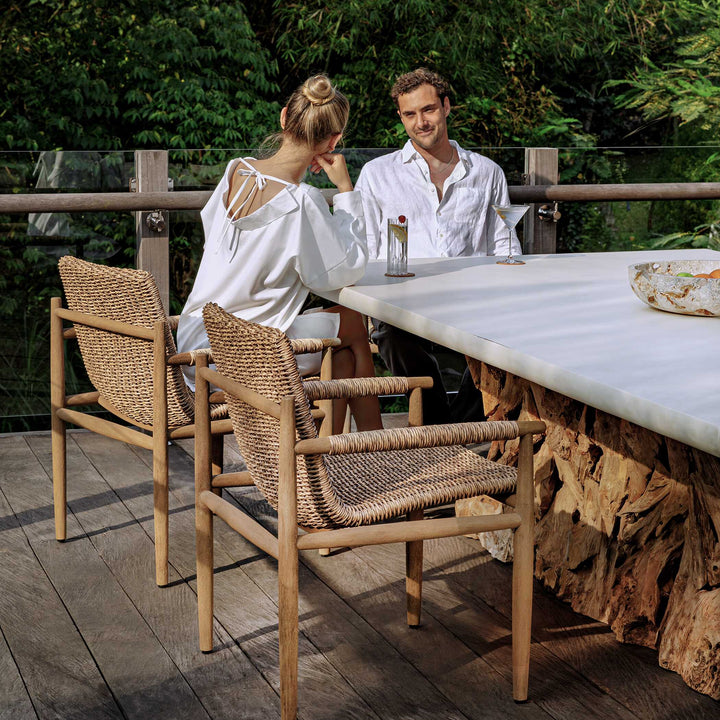 Sumba Golden Flax Outdoor Dining Chair