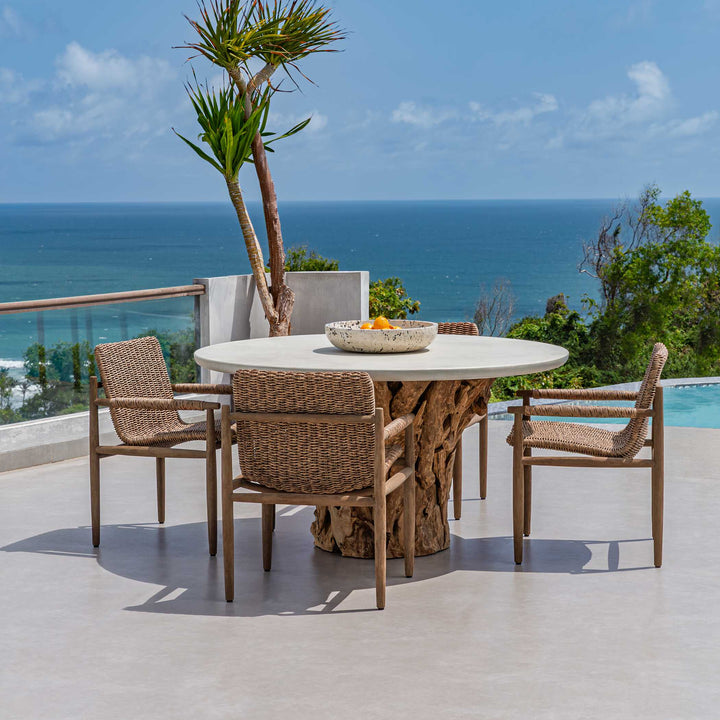 Sumba Golden Flax Outdoor Dining Chair