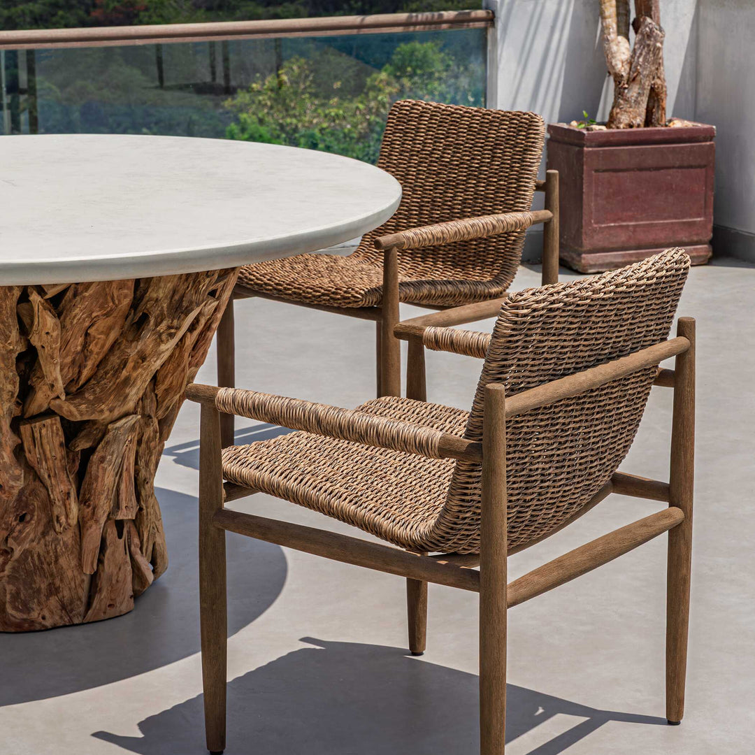Sumba Golden Flax Outdoor Dining Chair