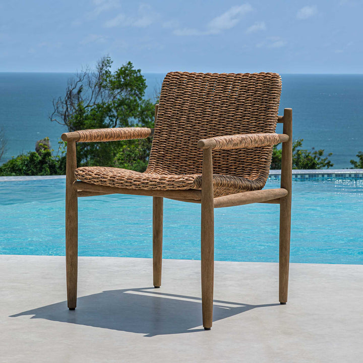Sumba Golden Flax Outdoor Dining Chair