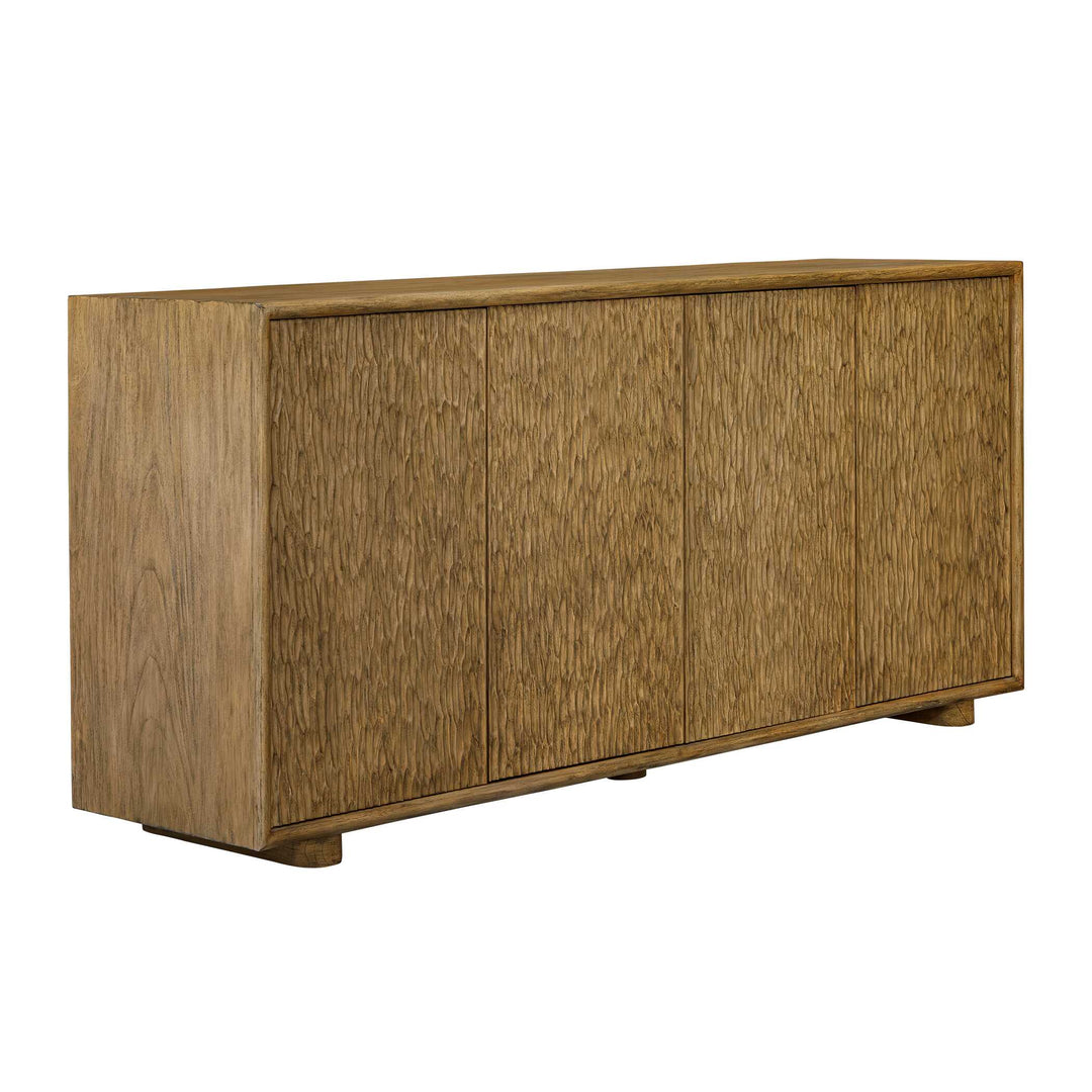 Stevenson Natural Wood 4 Door Cabinet