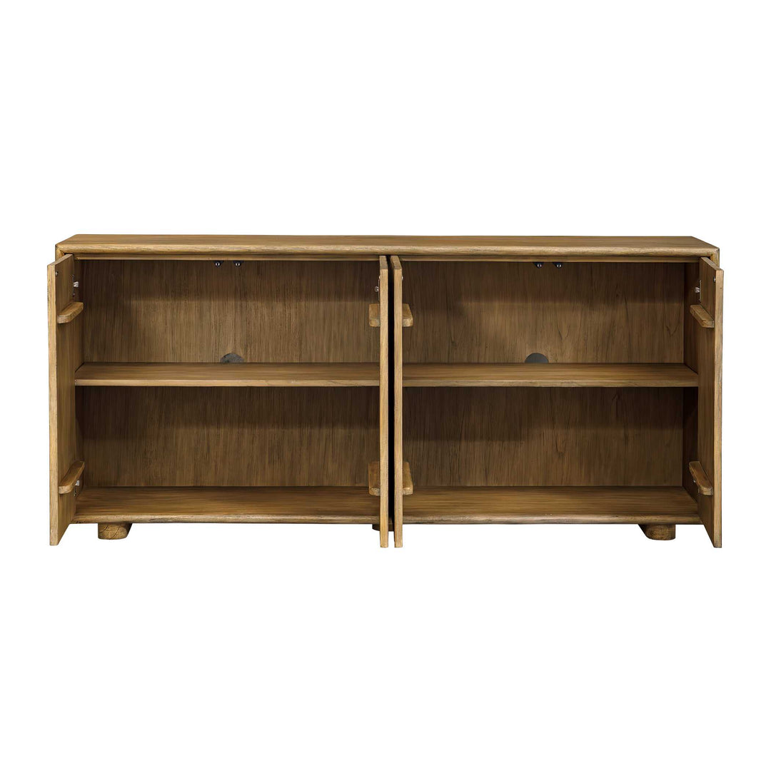 Stevenson Natural Wood 4 Door Cabinet