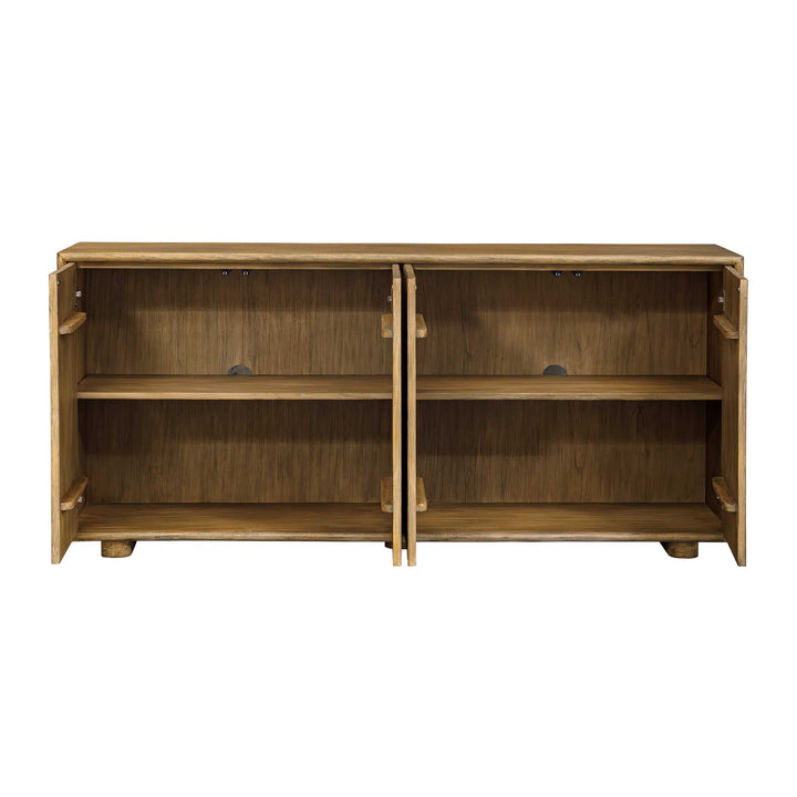 Stevenson Natural Wood 4 Door Cabinet