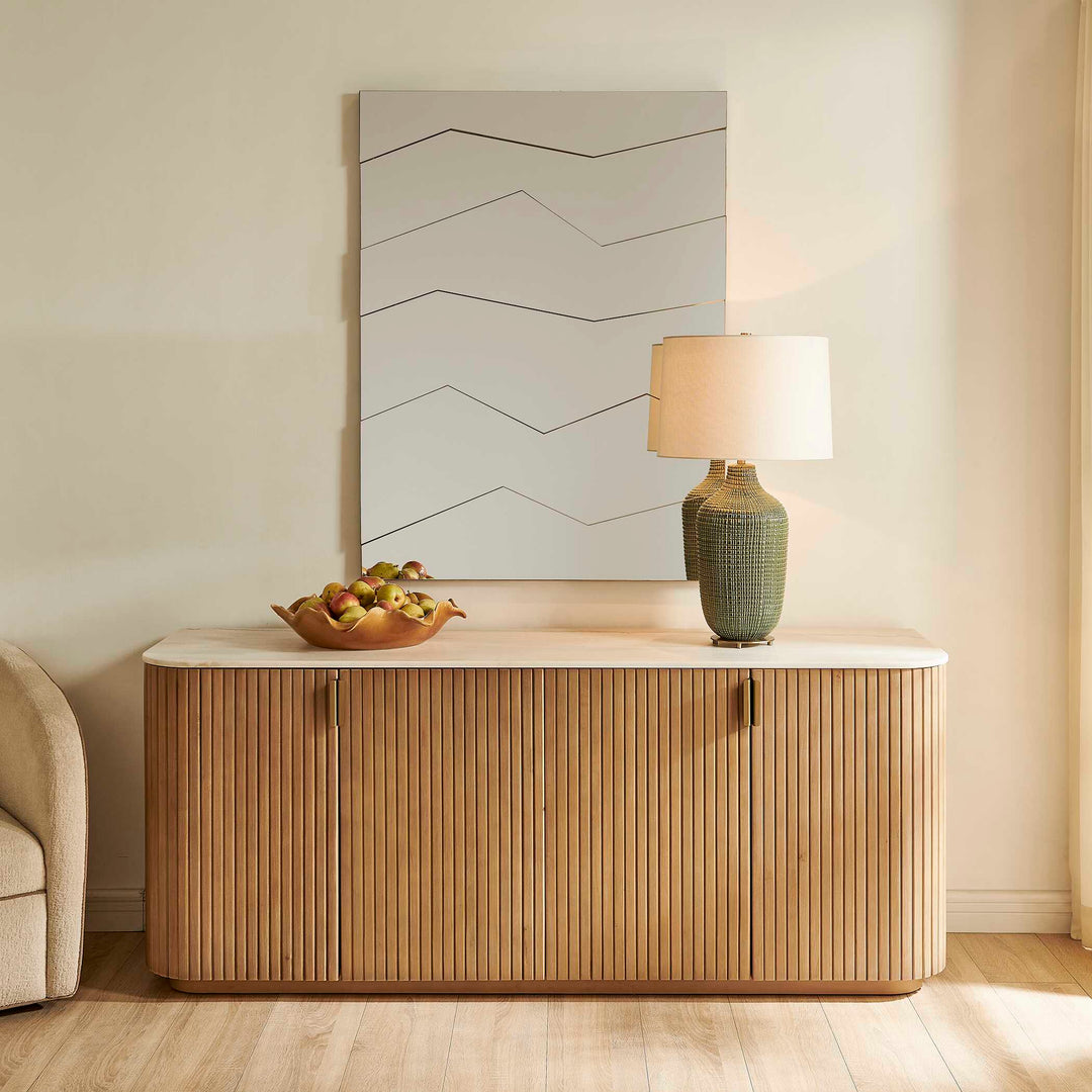 Arik 4 Door Walnut Cabinet