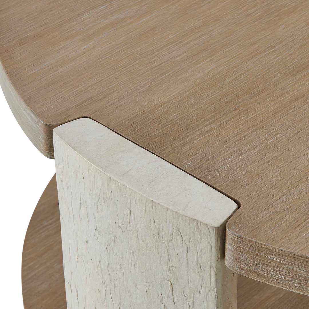 Maulet Round Oak Coffee Table