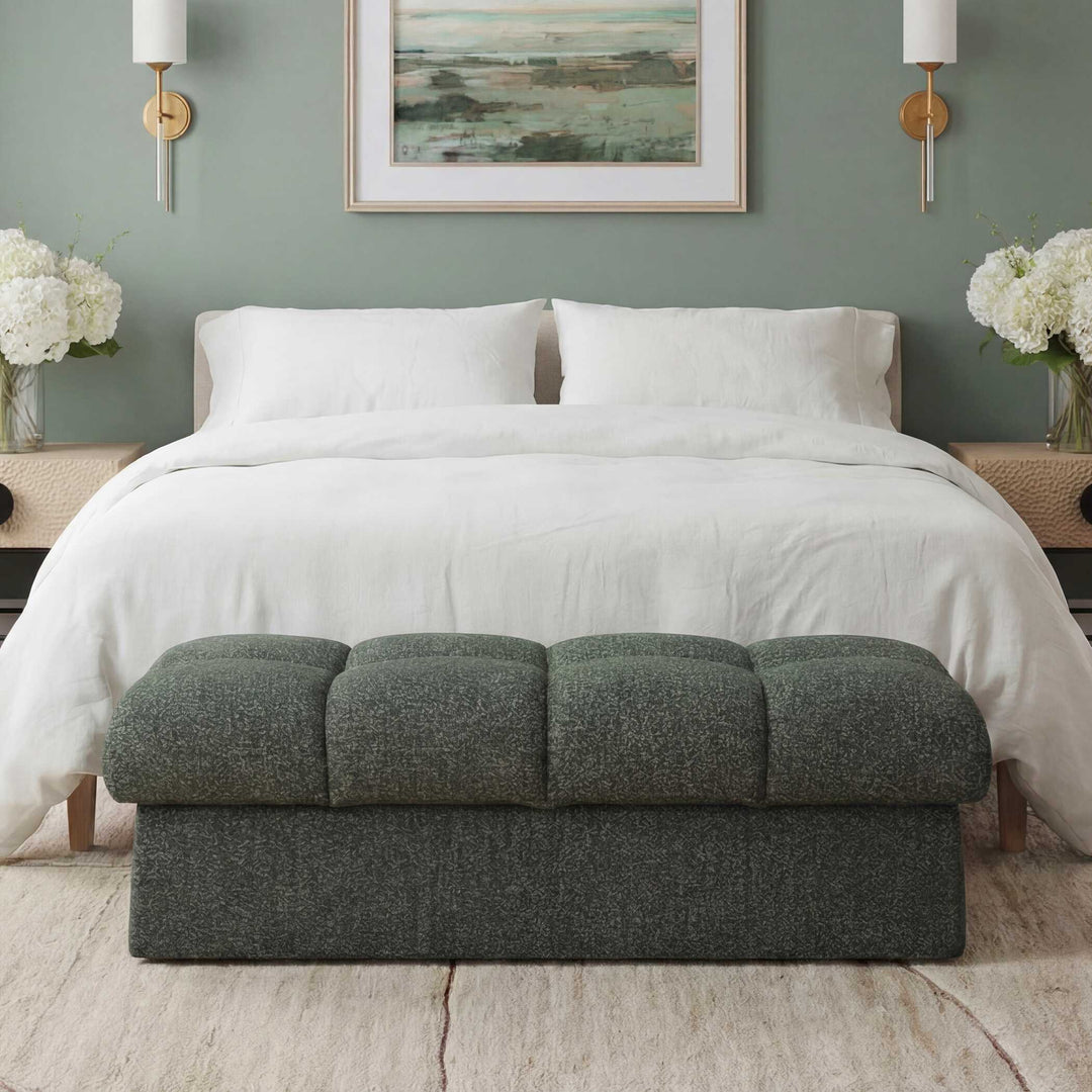 Harlem Moss Green/ Lake Blue Bench